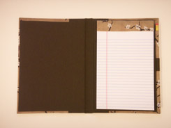 Apple Blossum notepad holder inside